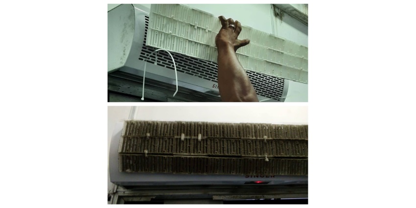 Prior to installation, the Air Curtain unit needed to be cleaned once a month